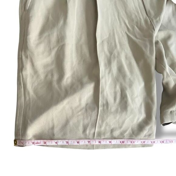 Joseph & Feiss Shorts Men's Sz 38 Khaki 100% Silk Chino Pleated Resort Vacay NWT - Picture 12 of 15